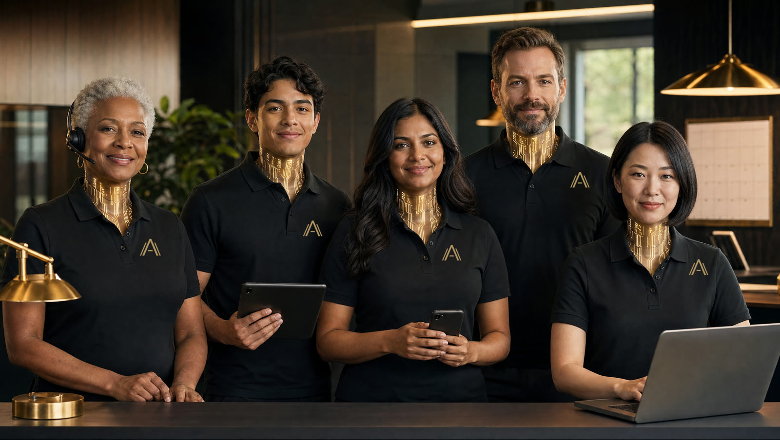 The Front Office Team at work answering calls and chats
